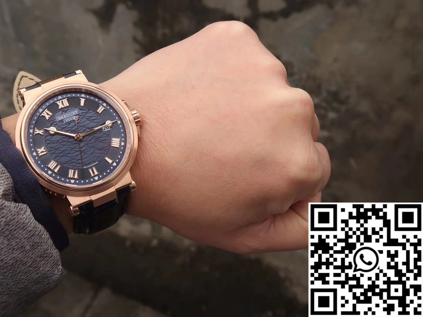 Breguet Marine 5517 V9 Factory Rose Gold Blue Dial
