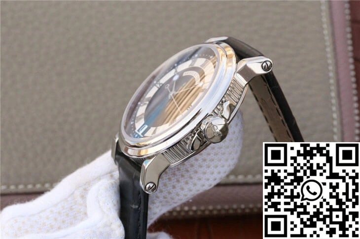 Breguet Marine 5817 Black Dial Cowhide Strap