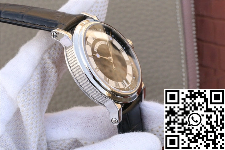 Breguet Marine 5817 Black Dial Cowhide Strap