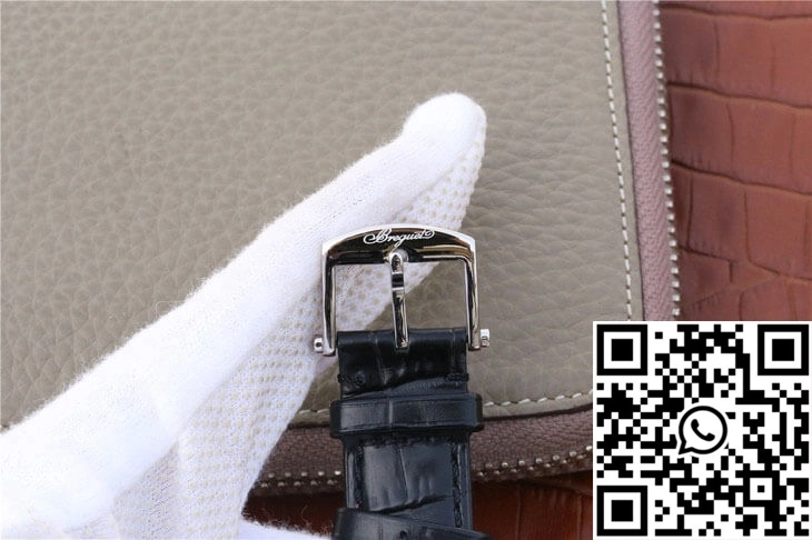 Breguet Marine 5817 Black Dial Cowhide Strap