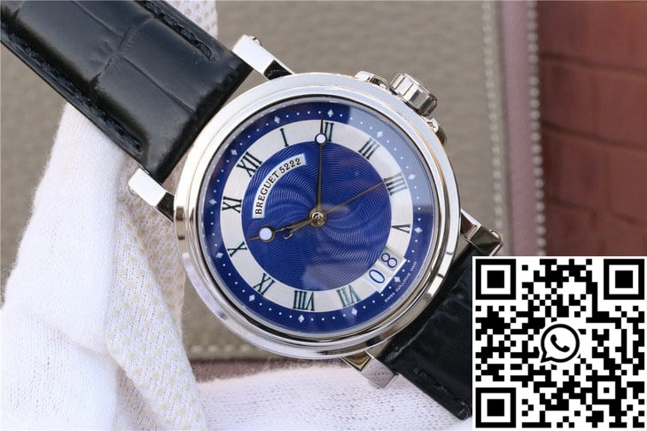 Breguet Marine 5817 Blue Dial Cowhide Strap