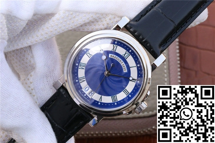 Breguet Marine 5817 Blue Dial Cowhide Strap