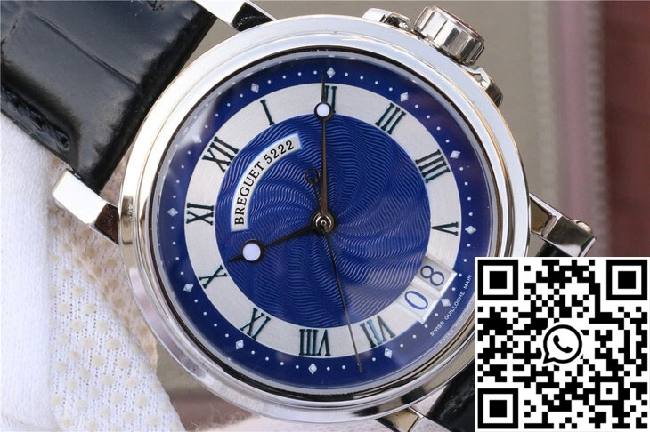 Breguet Marine 5817 Blue Dial Cowhide Strap