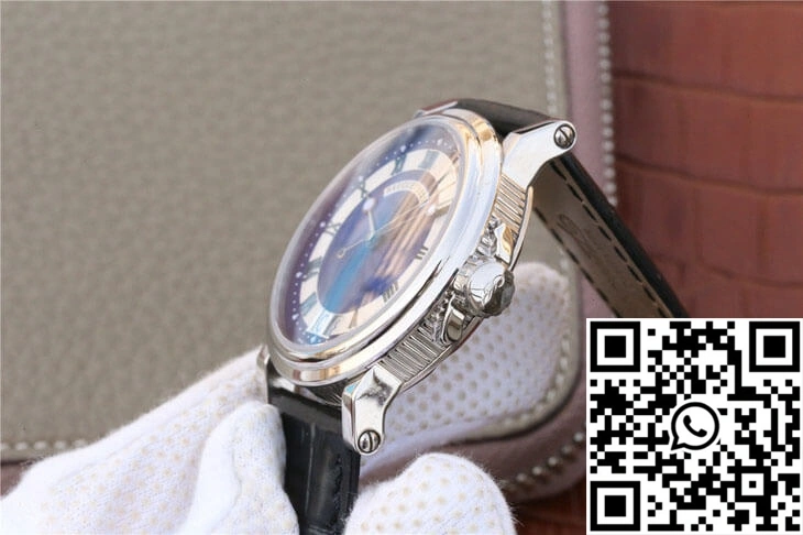 Breguet Marine 5817 Blue Dial Cowhide Strap