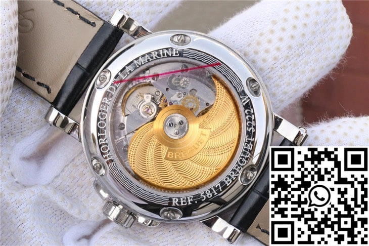 Breguet Marine 5817 Blue Dial Cowhide Strap