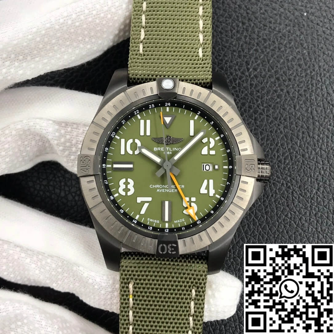 Breitling Avenger Automatic GMT 45 Night Mission V323952A1L1X1 GF Factory Green Dial