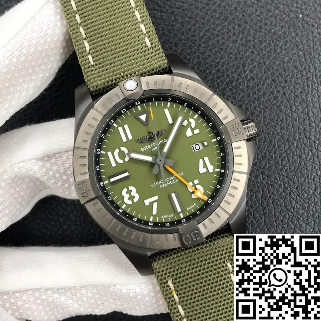 Breitling Avenger Automatic GMT 45 Night Mission V323952A1L1X1 GF Factory Green Dial