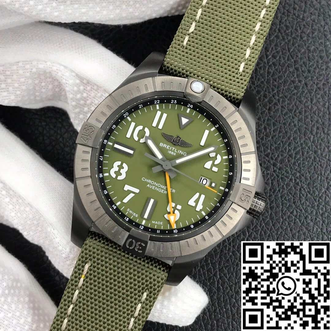 Breitling Avenger Automatic GMT 45 Night Mission V323952A1L1X1 GF Factory Green Dial