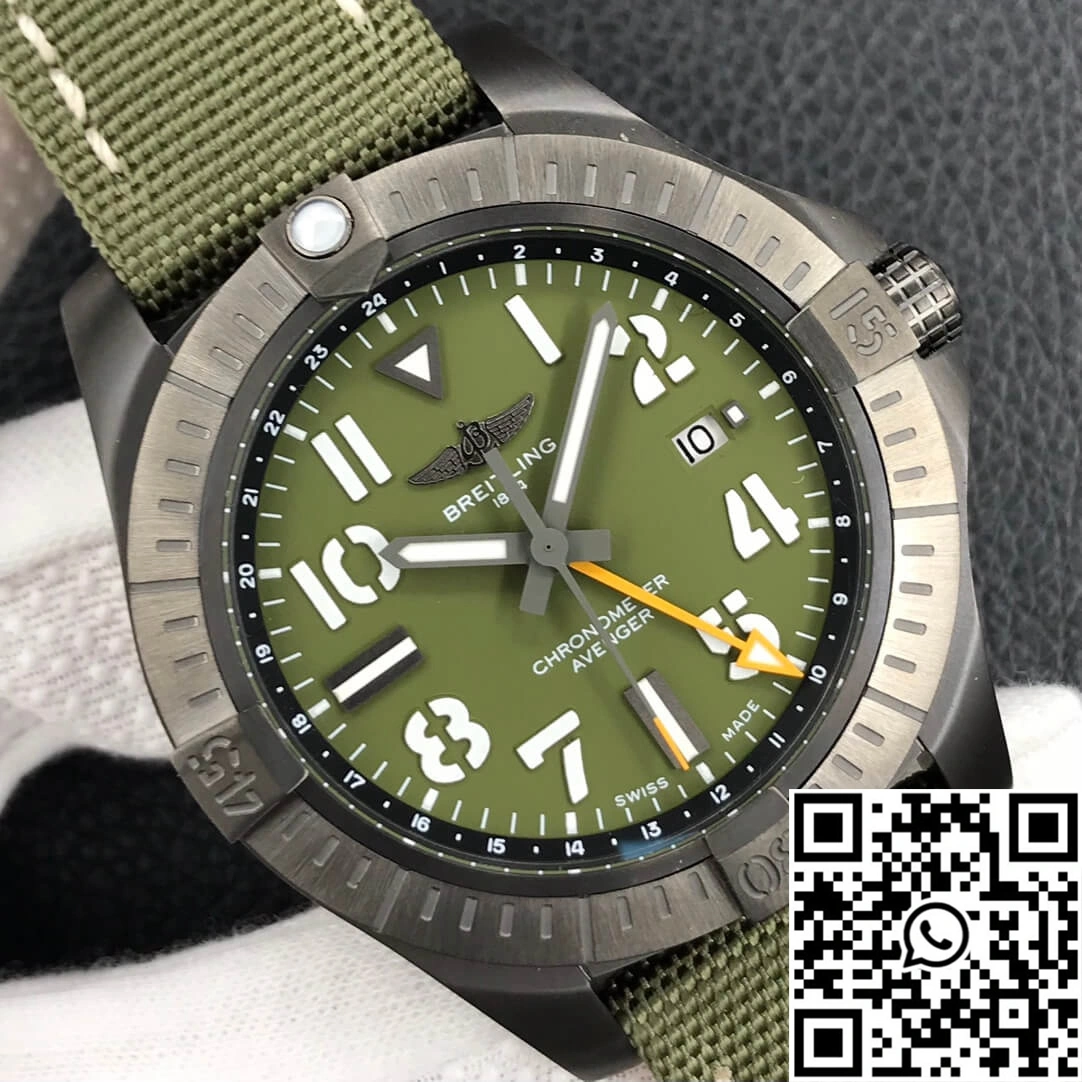 Breitling Avenger Automatic GMT 45 Night Mission V323952A1L1X1 GF Factory Green Dial