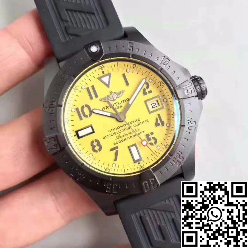 Breitling Avenger II Seawolf V1731110 BD74 109W M20BASA.1 GF Factory Yellow Dial