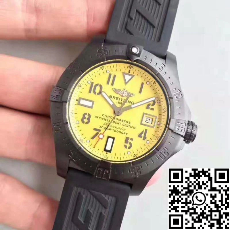 Breitling Avenger II Seawolf V1731110 BD74 109W M20BASA.1 GF Factory Yellow Dial