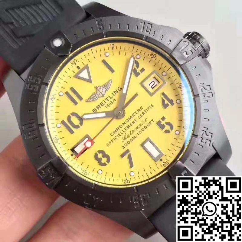 Breitling Avenger II Seawolf V1731110 BD74 109W M20BASA.1 GF Factory Yellow Dial