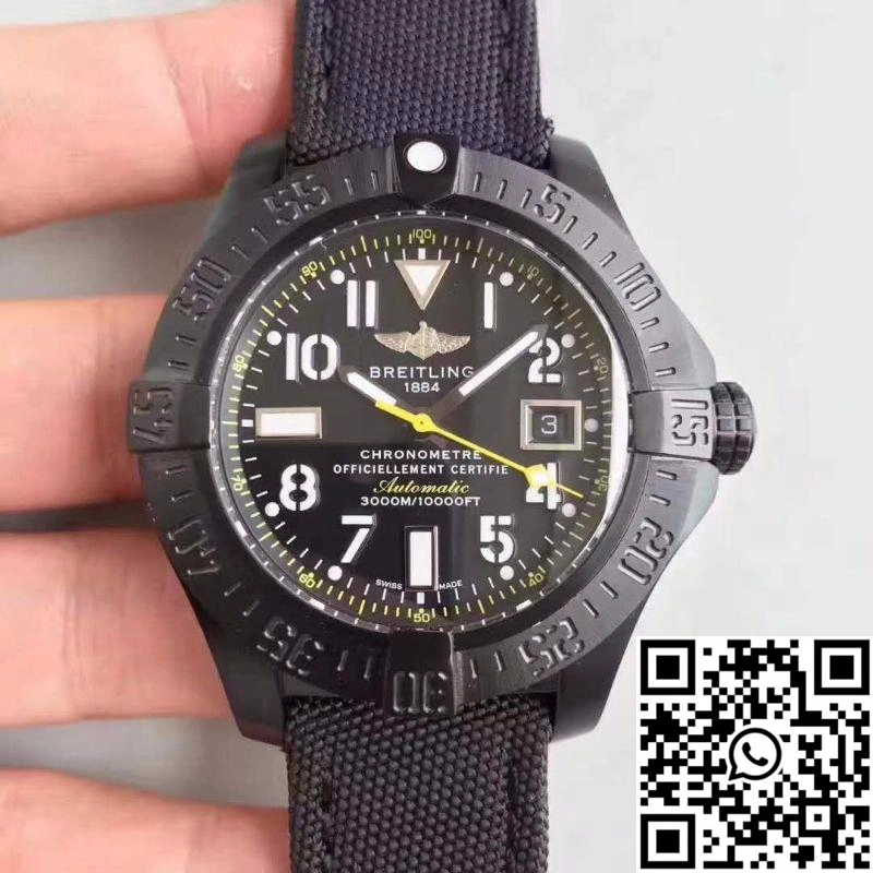 Breitling Avenger Seawolf Blacksteel Code Yellow M17330B2 GF Factory Black Dial