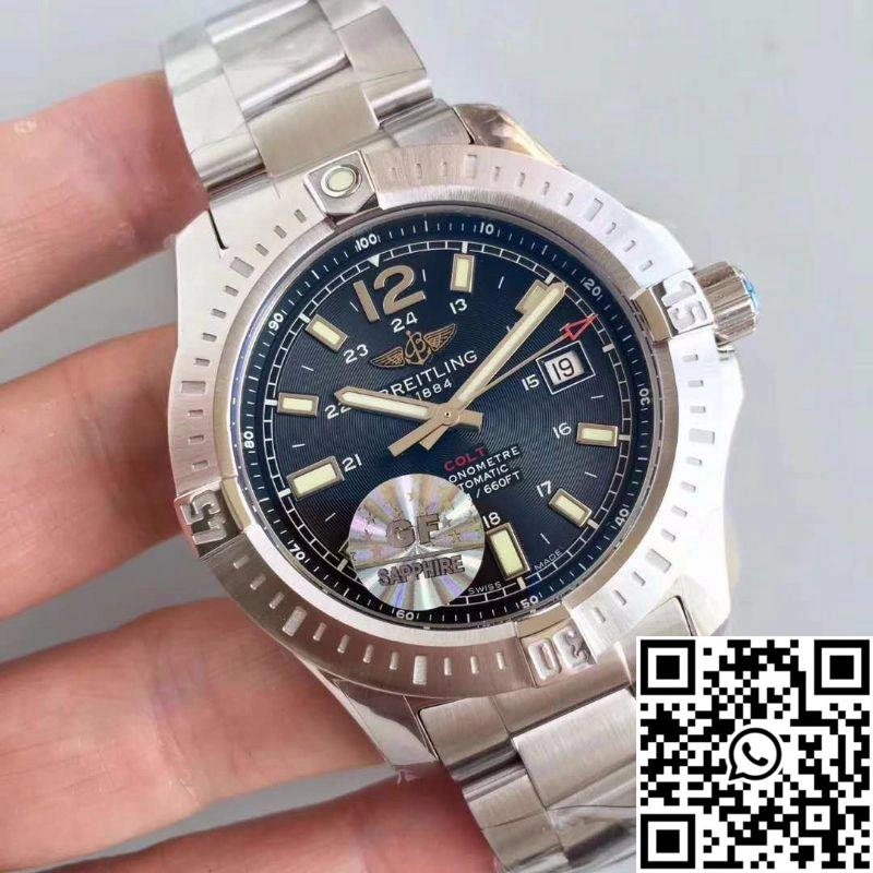 Breitling Colt Automatic 44MM A1738811-BD44-173A GF Factory Black Dial