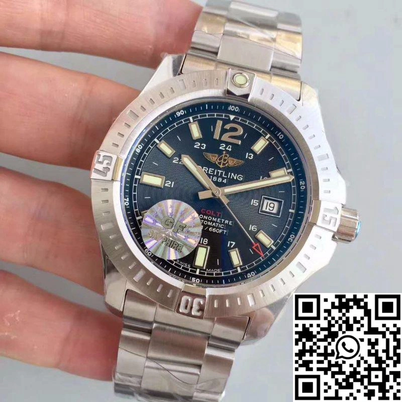 Breitling Colt Automatic 44MM A1738811-BD44-173A GF Factory Black Dial