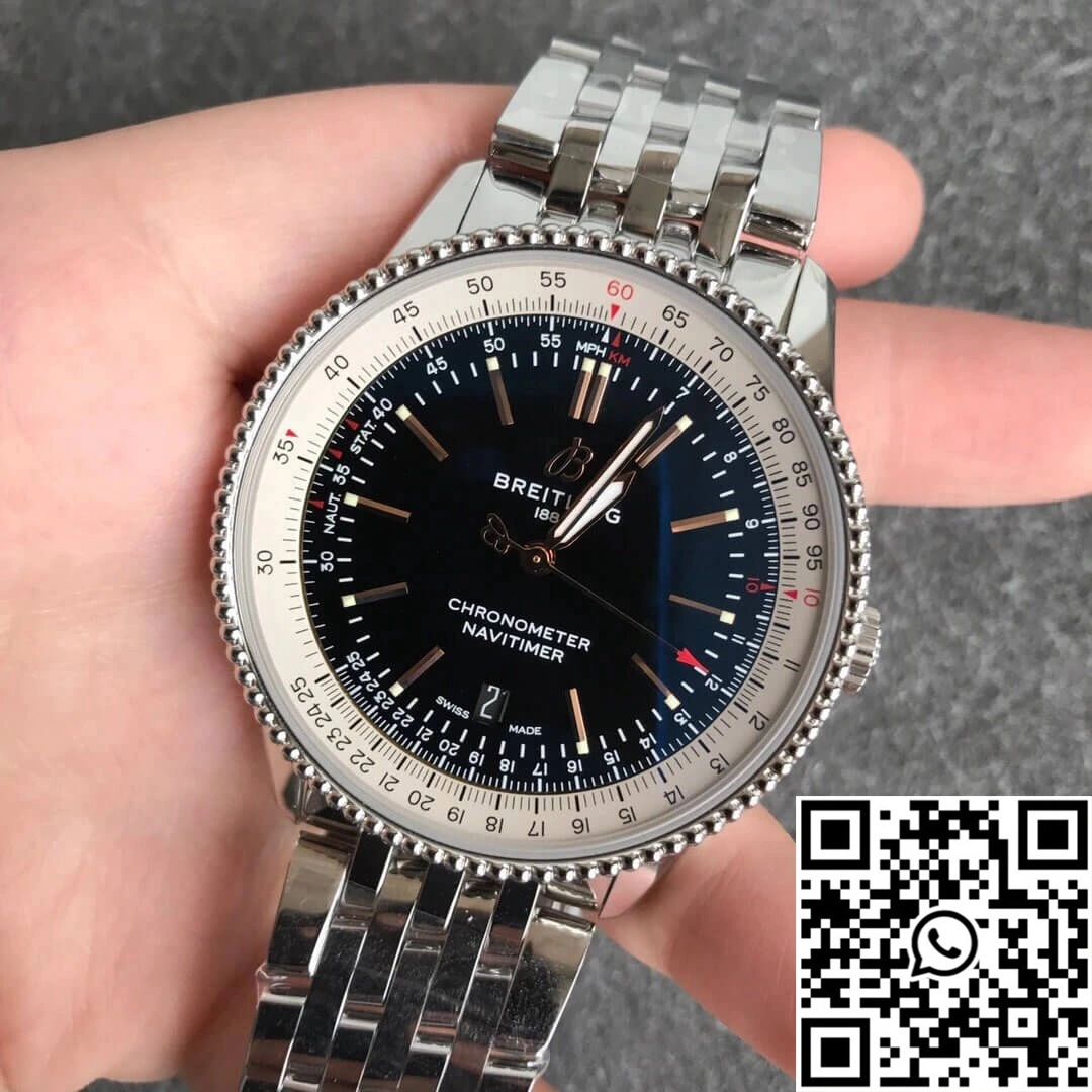 Breitling Navitimer 1 A17326211B1A1 V7 Factory Black Dial