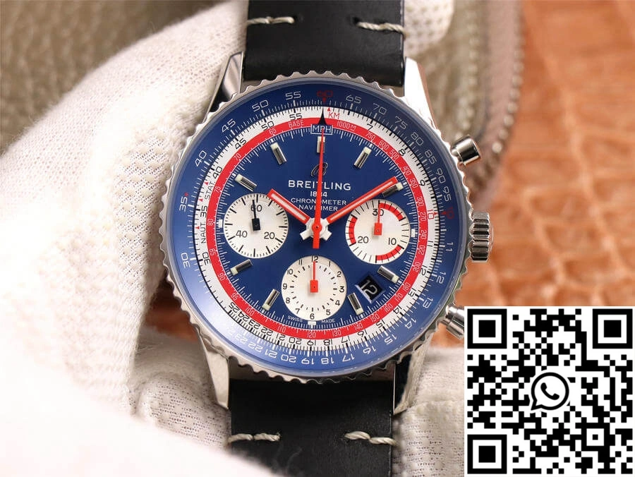 Breitling Navitimer 1 B01 Chronograph 43 Pan Am Edition AB01212B1C1A1 V9 Factory Blue Dial