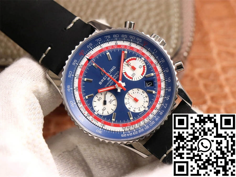 Breitling Navitimer 1 B01 Chronograph 43 Pan Am Edition AB01212B1C1A1 V9 Factory Blue Dial