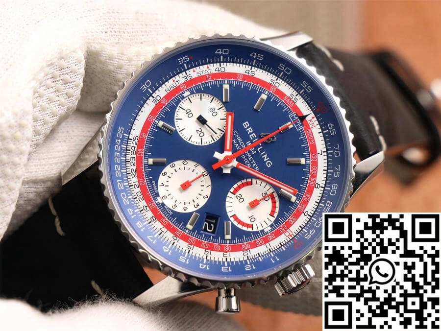 Breitling Navitimer 1 B01 Chronograph 43 Pan Am Edition AB01212B1C1A1 V9 Factory Blue Dial