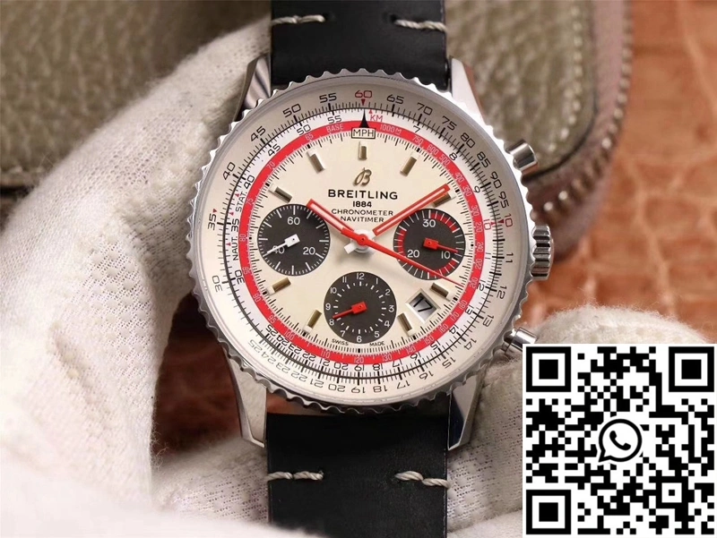 Breitling Navitimer 1 B01 Chronograph 43 TWA Edition AB01219A1G1X1 V9 Factory Silver Dial