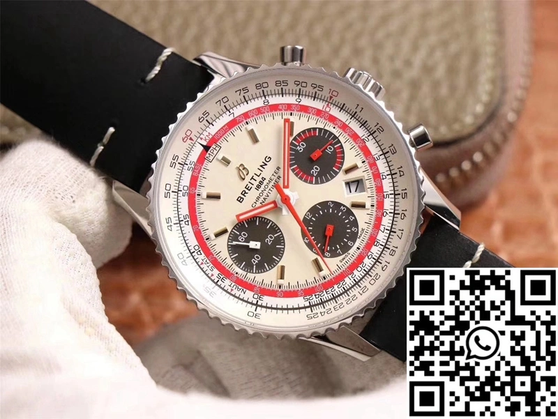 Breitling Navitimer 1 B01 Chronograph 43 TWA Edition AB01219A1G1X1 V9 Factory Silver Dial
