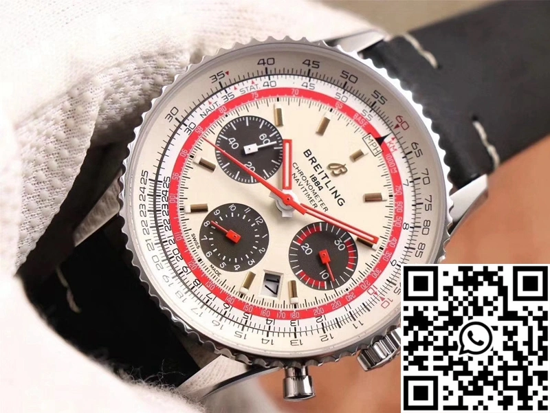 Breitling Navitimer 1 B01 Chronograph 43 TWA Edition AB01219A1G1X1 V9 Factory Silver Dial