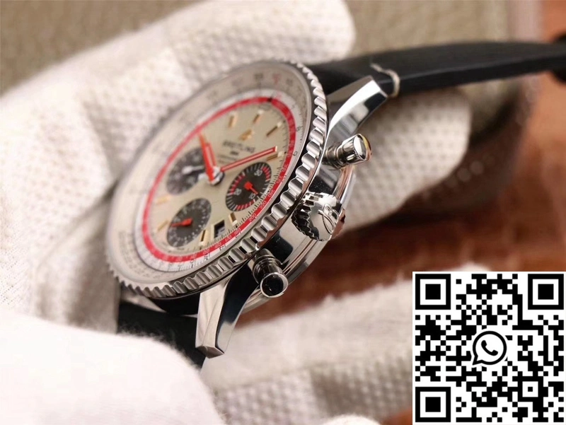 Breitling Navitimer 1 B01 Chronograph 43 TWA Edition AB01219A1G1X1 V9 Factory Silver Dial
