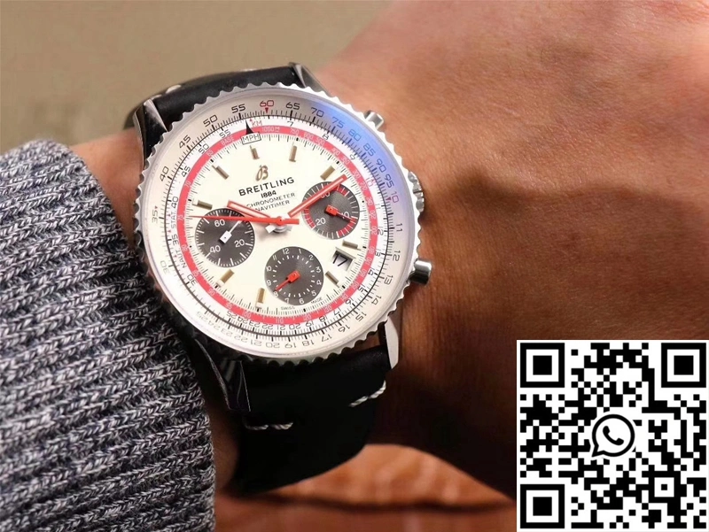 Breitling Navitimer 1 B01 Chronograph 43 TWA Edition AB01219A1G1X1 V9 Factory Silver Dial