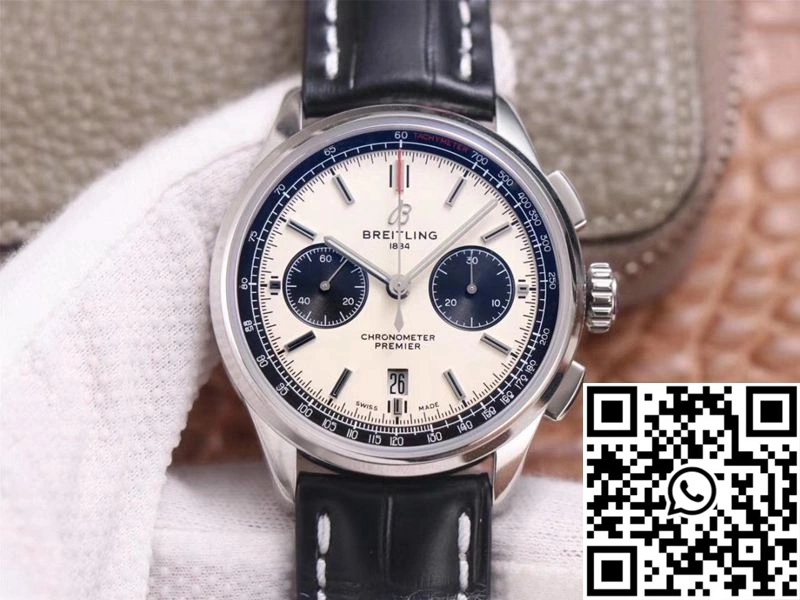 Breitling PREMIER B01 Chronograph AB0118221G1P1 GF Factory Silver Dial