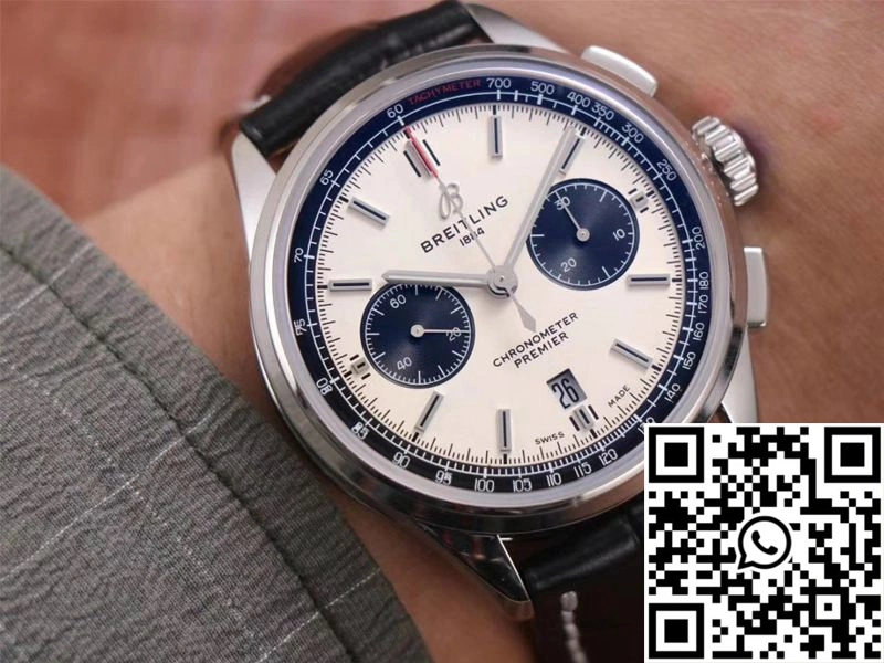 Breitling PREMIER B01 Chronograph AB0118221G1P1 GF Factory Silver Dial