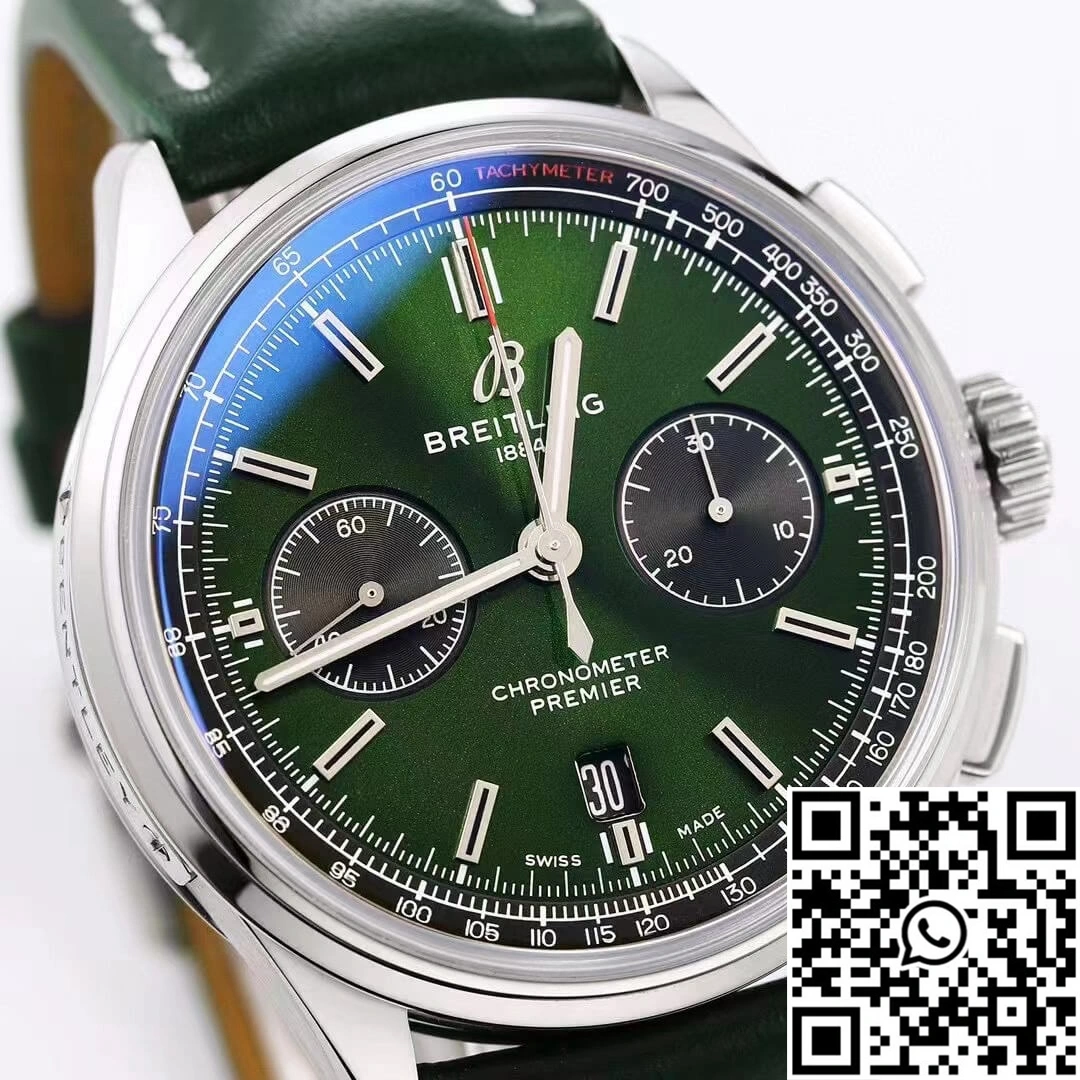 Breitling Premier B01 Chronograph AB0118A11L1X1 GF Factory V2 Green Dial