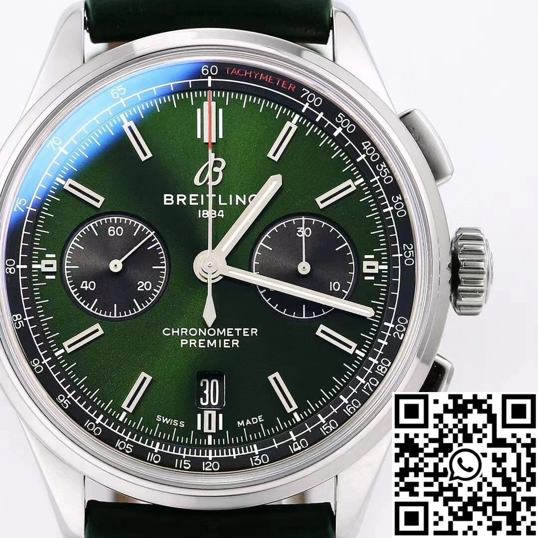 Breitling Premier B01 Chronograph AB0118A11L1X1 GF Factory V2 Green Dial