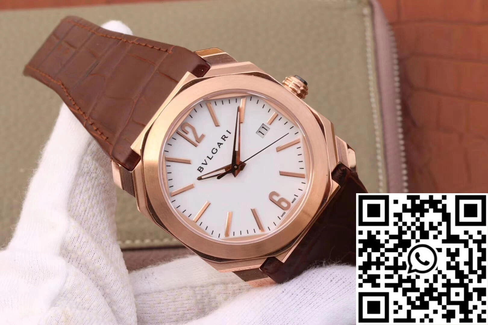 Bvlgari Octo 102119 BGOP38WGLD White Dial
