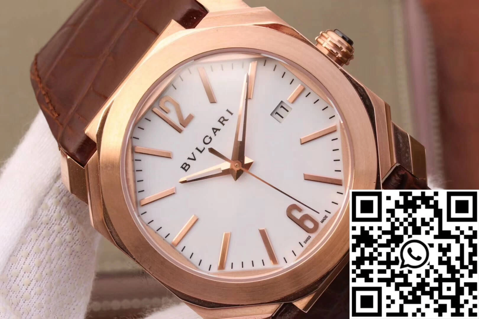 Bvlgari Octo 102119 BGOP38WGLD White Dial