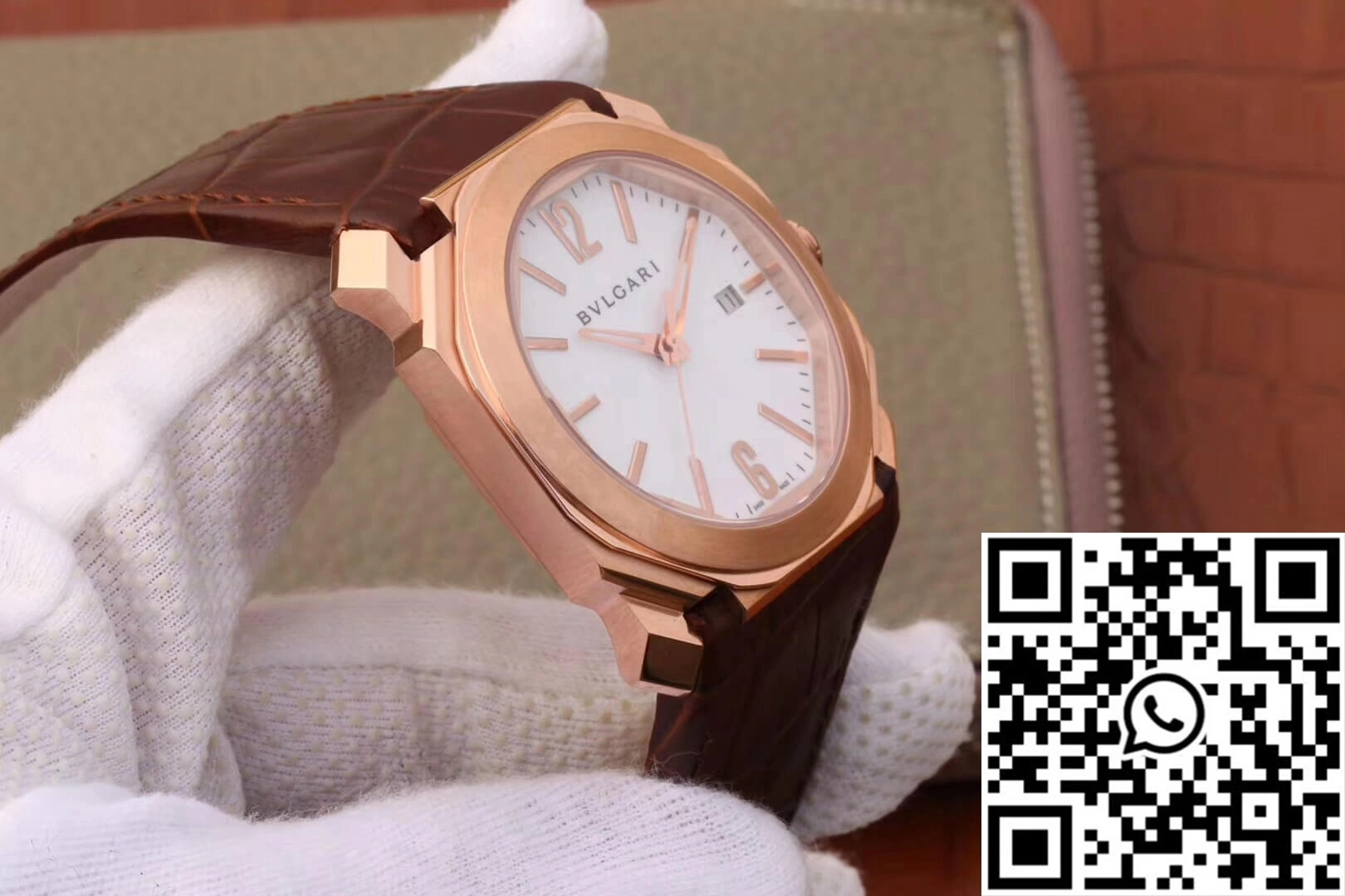 Bvlgari Octo 102119 BGOP38WGLD White Dial