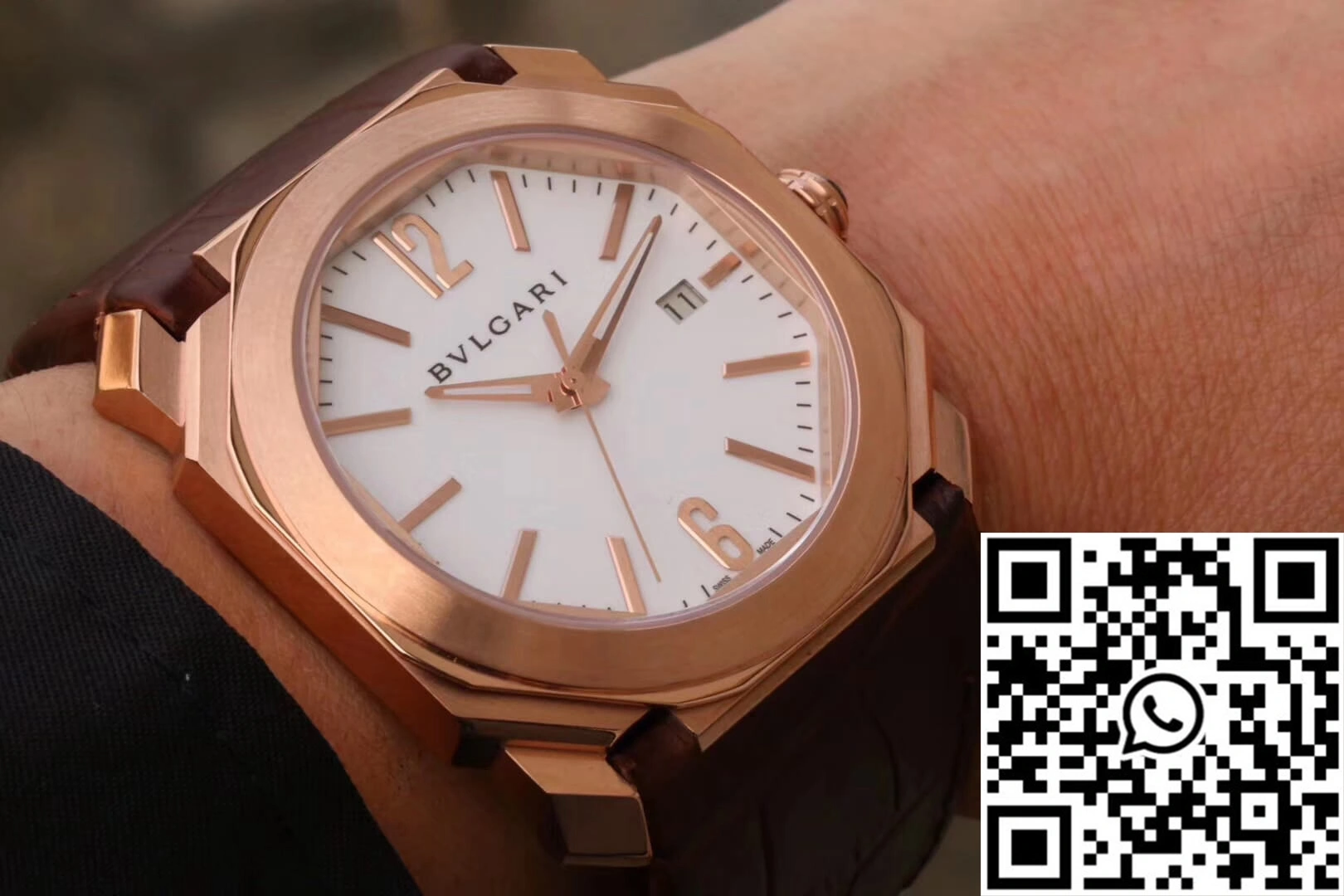 Bvlgari Octo 102119 BGOP38WGLD White Dial