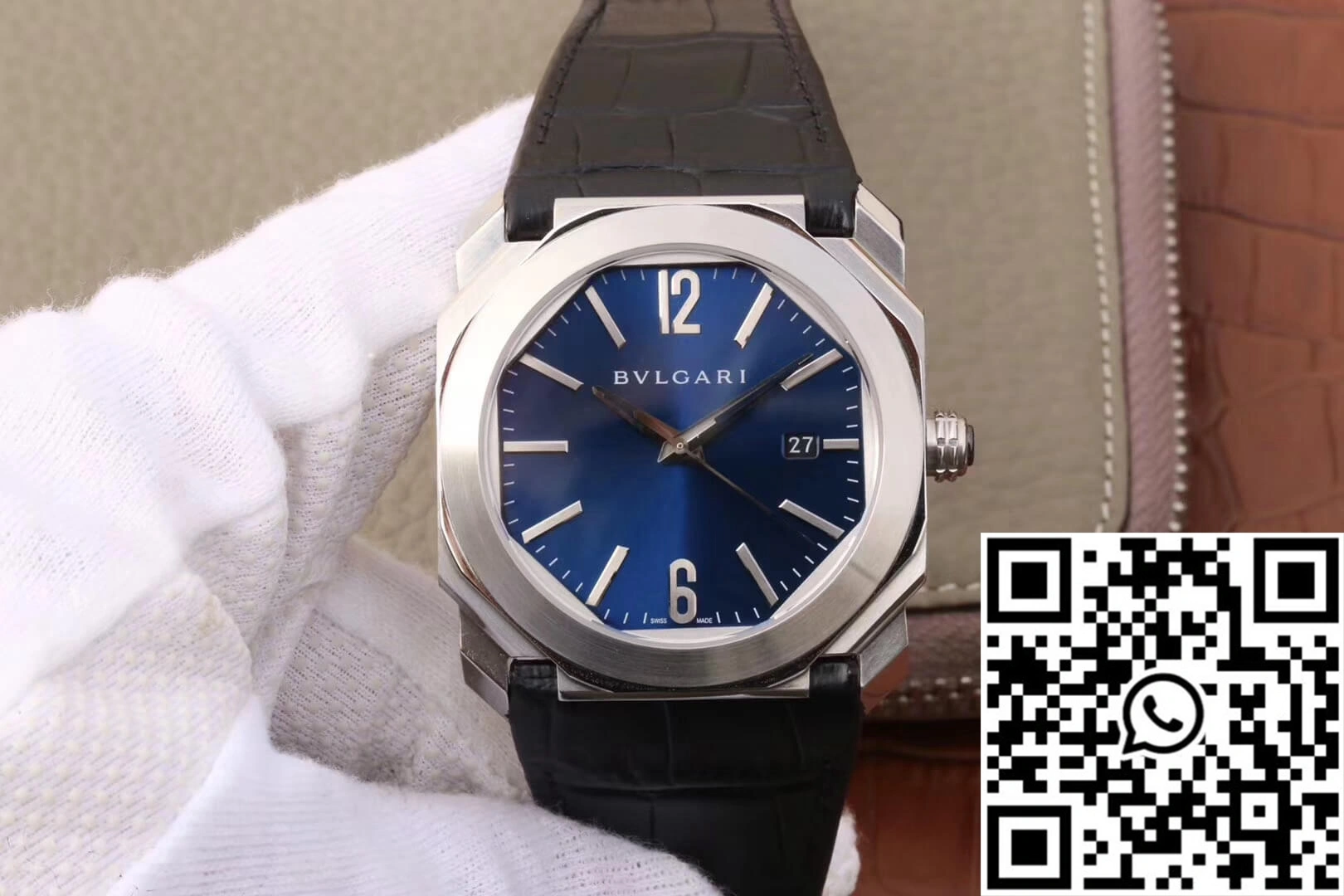 Bvlgari Octo 102429 BGO38C3SLD Dark Blue Dial