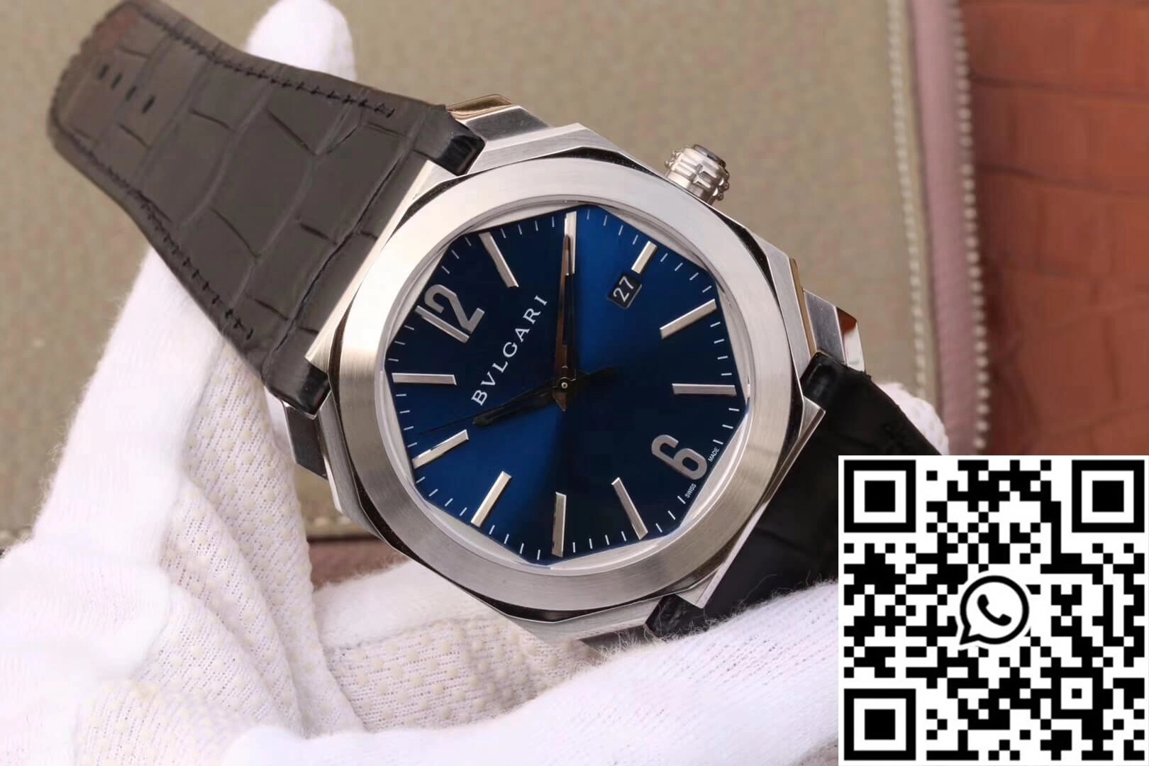 Bvlgari Octo 102429 BGO38C3SLD Dark Blue Dial