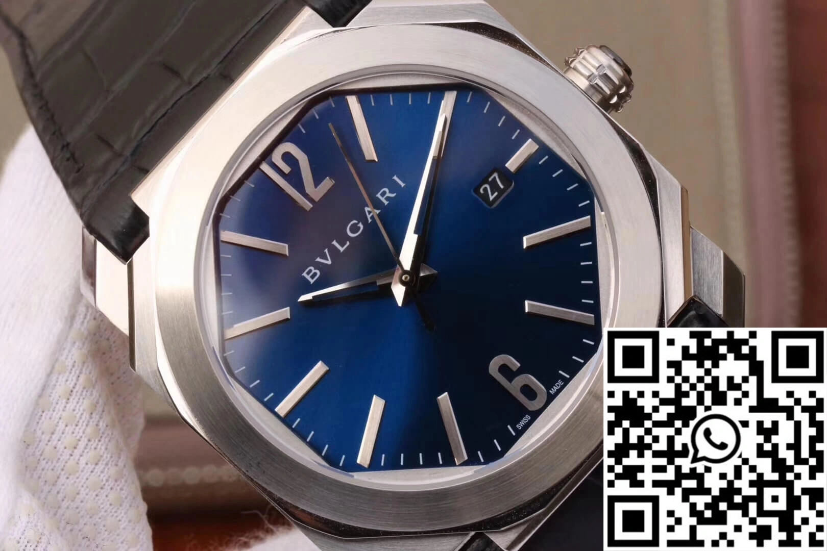Bvlgari Octo 102429 BGO38C3SLD Dark Blue Dial