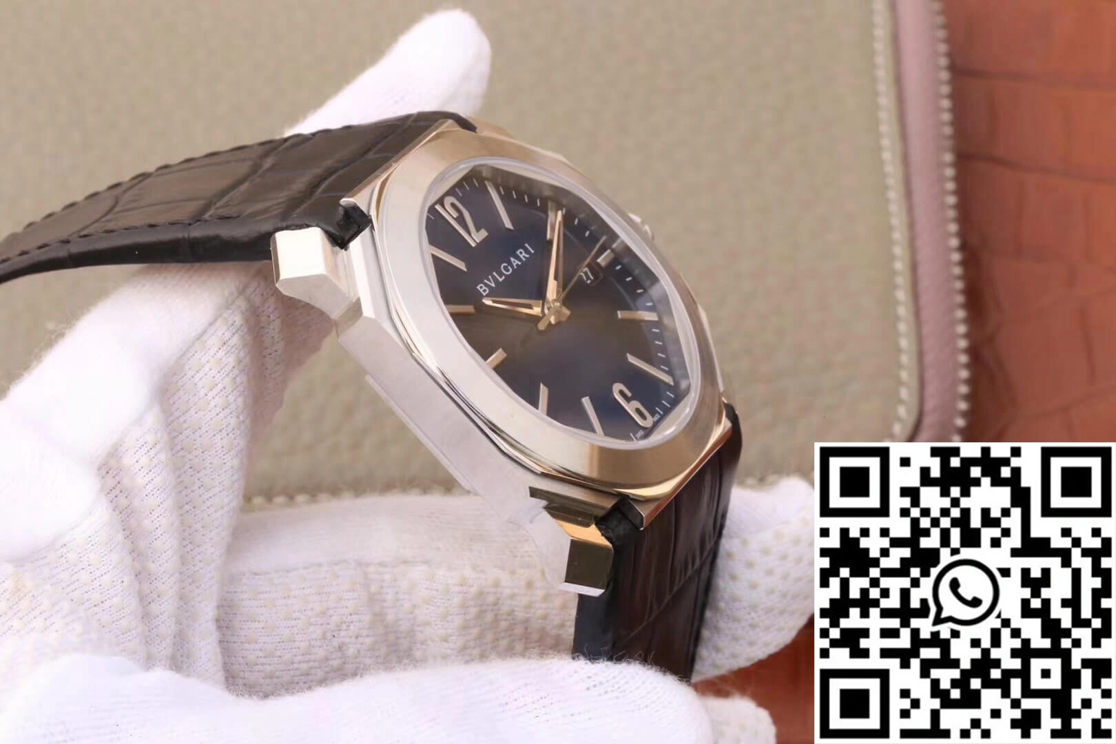 Bvlgari Octo 102429 BGO38C3SLD Dark Blue Dial