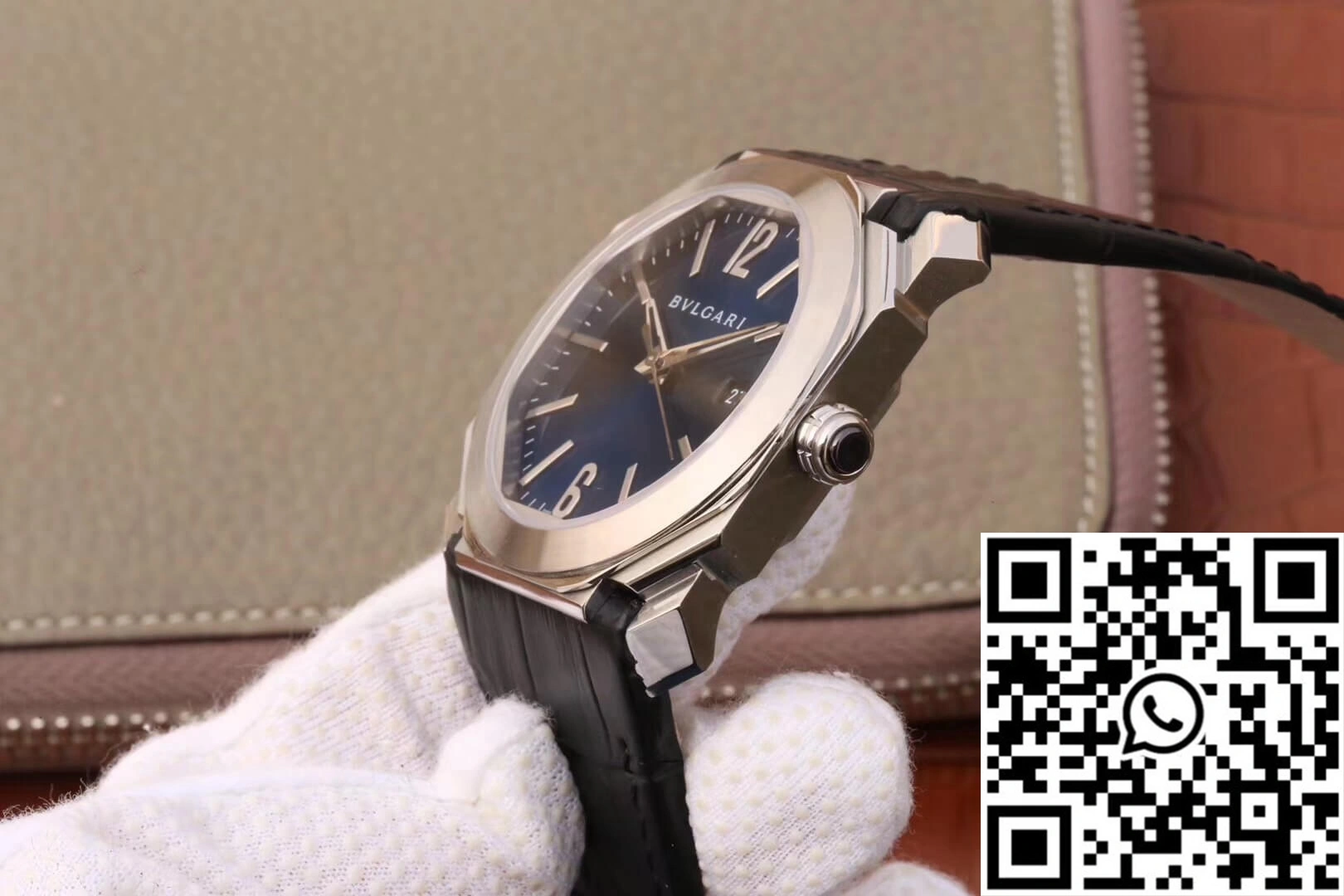 Bvlgari Octo 102429 BGO38C3SLD Dark Blue Dial