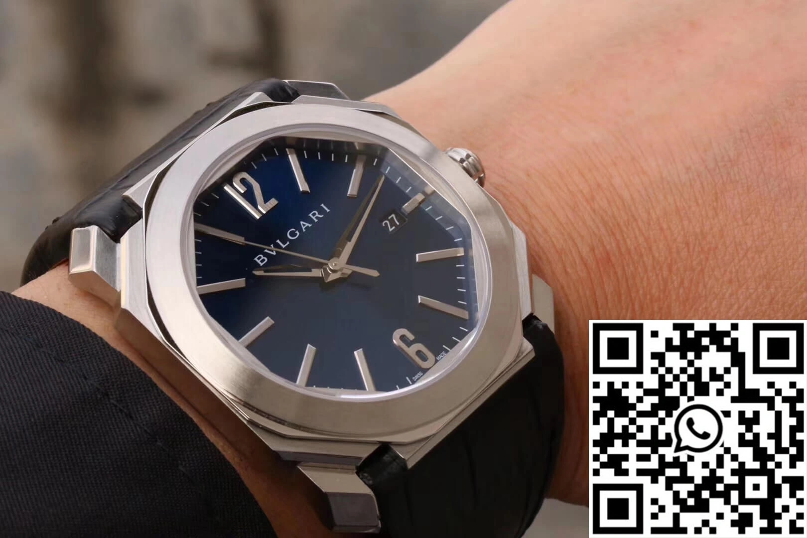 Bvlgari Octo 102429 BGO38C3SLD Dark Blue Dial