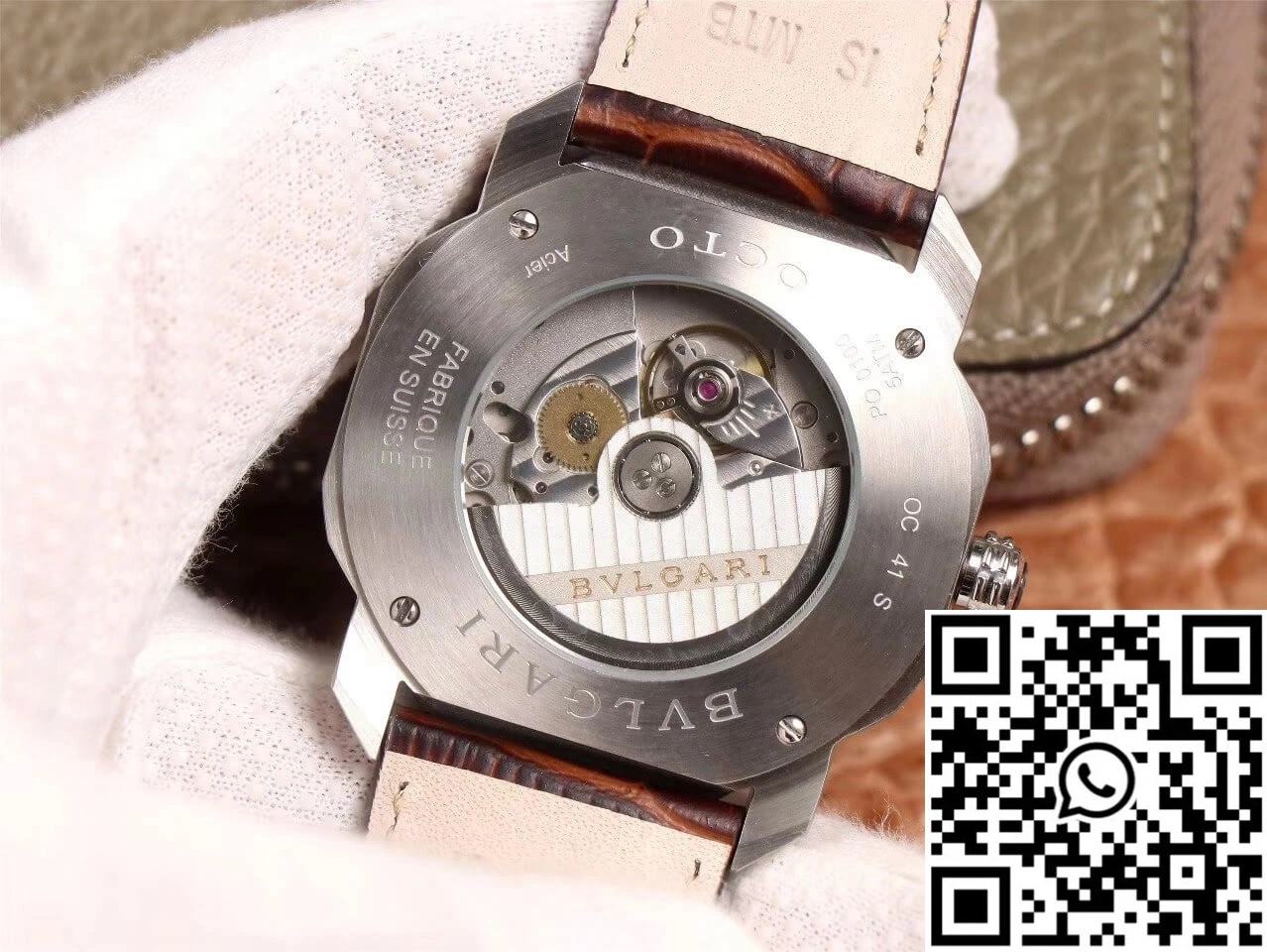 Bvlgari Octo 102705 BV Factory Reddish Brown Dial