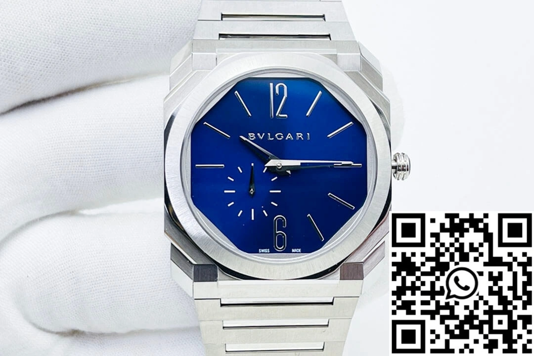 Bvlgari Octo Finissimo 103431 BV Factory Stainless Steel Blue Dial
