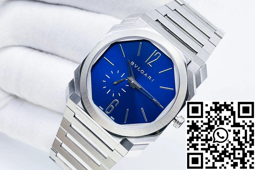 Bvlgari Octo Finissimo 103431 BV Factory Stainless Steel Blue Dial