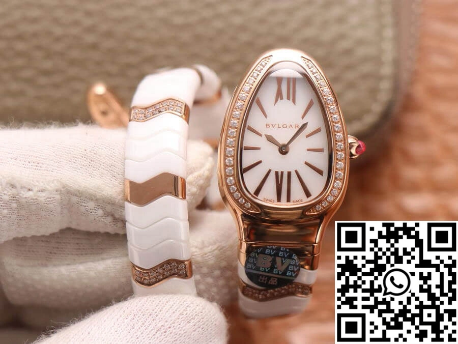 Bvlgari Serpenti 102202 BV Factory Rose Gold White Dial