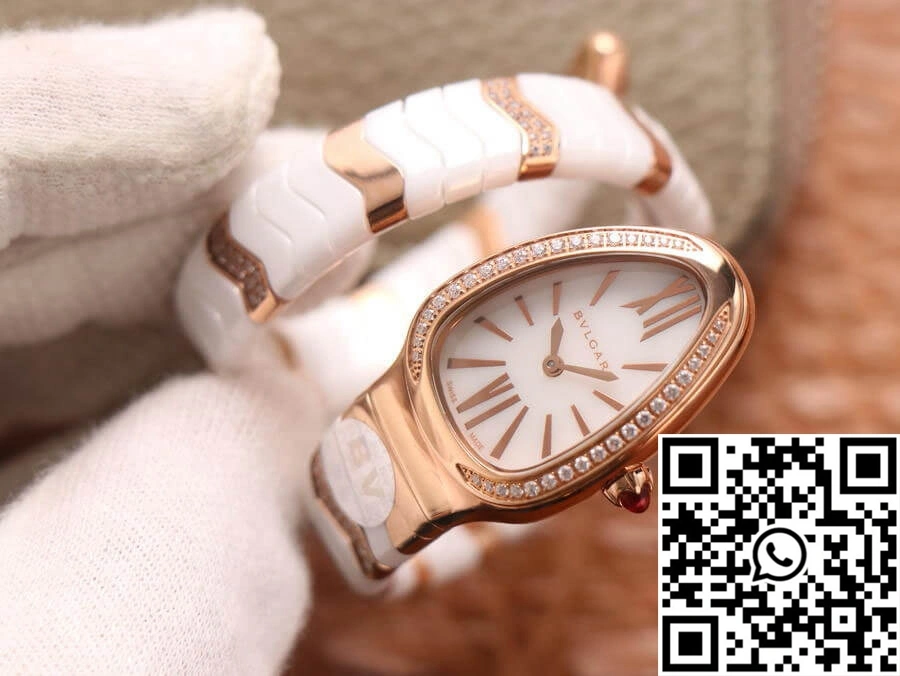 Bvlgari Serpenti 102202 BV Factory Rose Gold White Dial