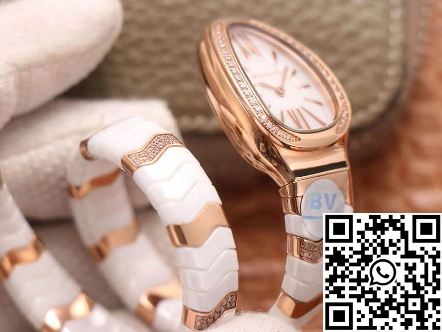 Bvlgari Serpenti 102202 BV Factory Rose Gold White Dial