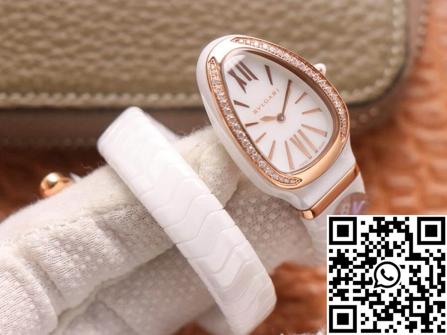 Bvlgari Serpenti 102613 BV Factory White Ceramic Dial