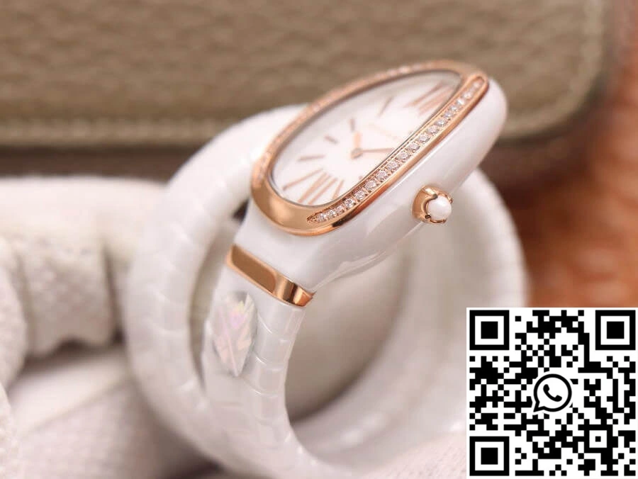 Bvlgari Serpenti 102613 BV Factory White Ceramic Dial